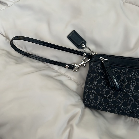 Black Coach Logo wristlet - Picture 2 of 5